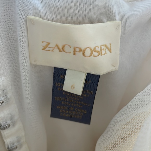 NWOT Zac Posen White Corset Dress with Sweetheart Neckline Size 6 - Picture 8 of 13
